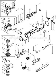 Page A Diagram and Parts List for FS8500AG  Black and Decker Angle Grinder